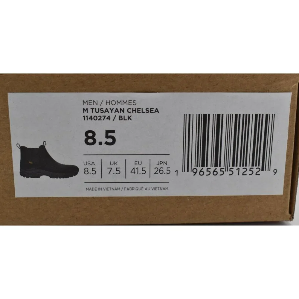 Teva Mens Size 8.5 Tusayan‎ Black leather Pull On Water Resistant Chelsea Boots